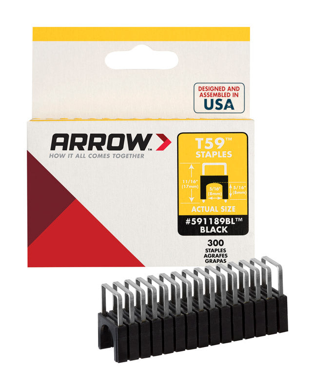 Arrow T59 1/2 in. W X 5/16 in. L 18 Ga. Wide Crown Insulated Staples 300 pk