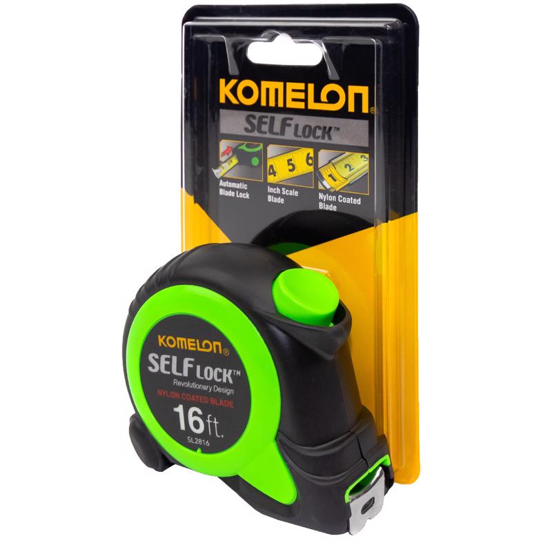 Komelon Self Lock 16 ft. L X 3/4 in. W Auto Lock Tape Measure 1 pk