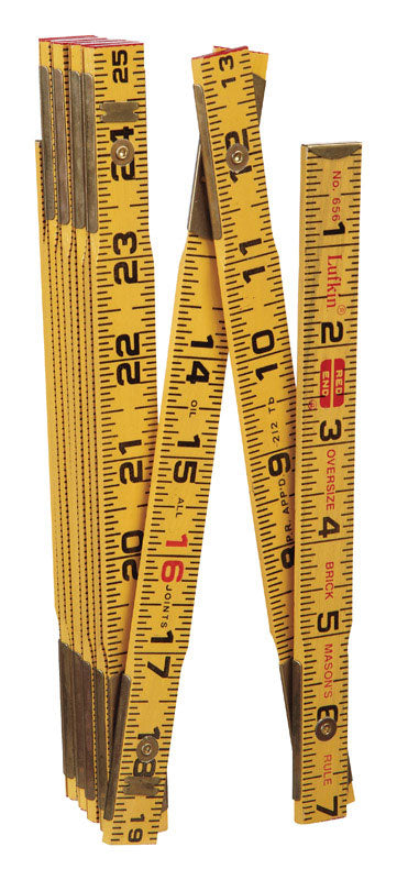 Lufkin 72 in. L X 5/8 in. W Wood Brick Mason Folding Rule SAE
