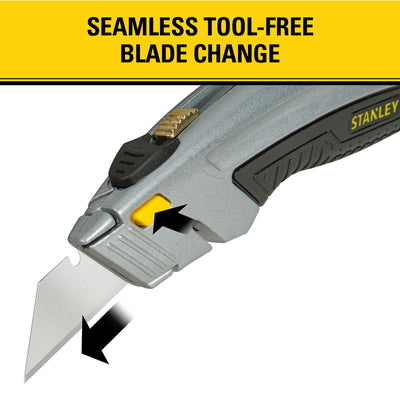 Stanley InstantChange 6-5/8 in. Retractable Utility Knife Black/Gray 1 pk