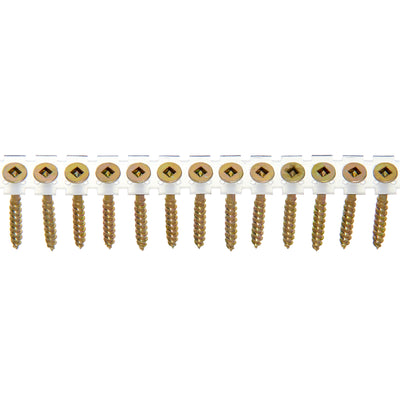 Senco DuraSpin No. 8 X 1-3/4 in. L Square Yellow Zinc Collated Wood Screws 1000 pk