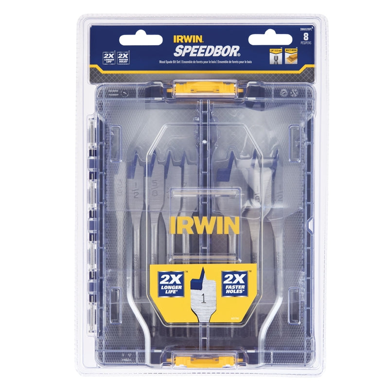 Irwin Speedbor Carbon Steel Spade Bit Set 8 pc