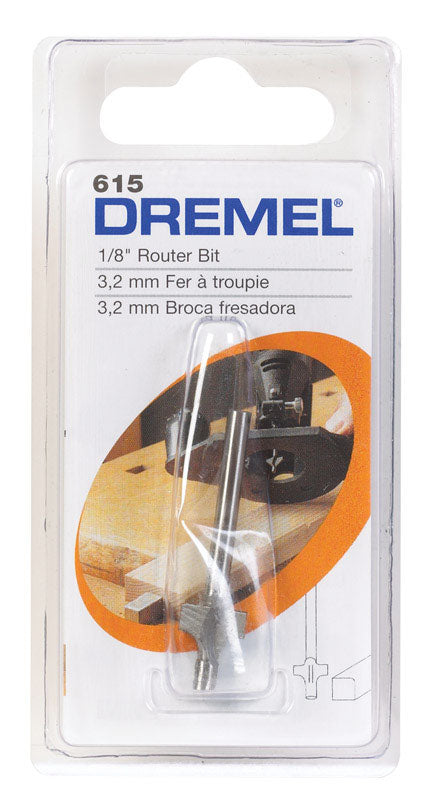 Dremel 1/8 in. D X 1/8 in. X 2-3/4 in. L High Speed Steel 2-Flute Corner Rounding Router Bit