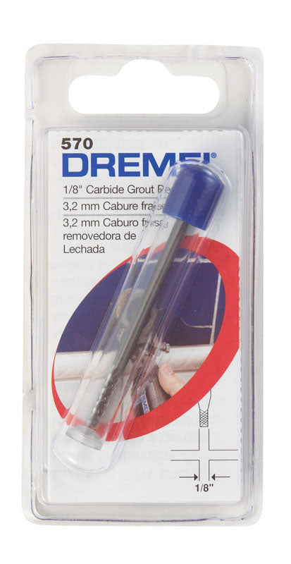 Dremel 1/8 in in. X 1-1/2 in. L Carbide Tipped Grout Removal Bit 1 pk