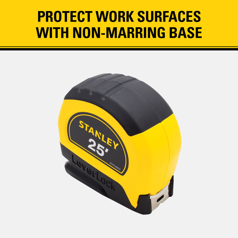 Stanley LeverLock 25 ft. L X 1 in. W Tape Measure 1 pk
