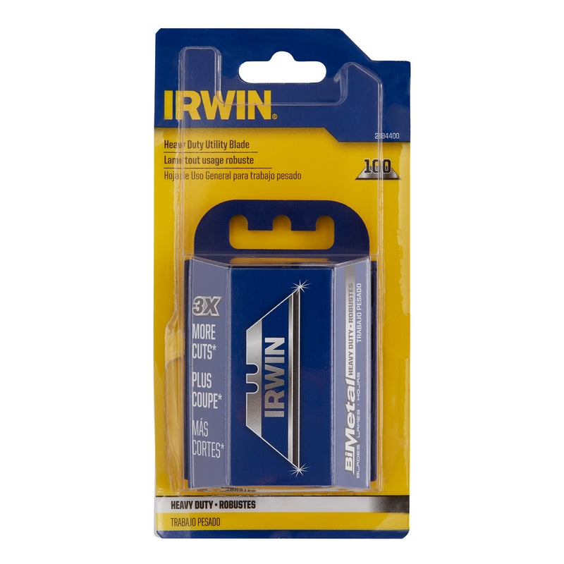 Irwin Bi-Metal Heavy Duty Blade Dispenser with Blades 2.5 in. L 100 pc