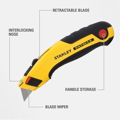 Stanley FatMax Retractable Utility Knife Black/Yellow 1 pk