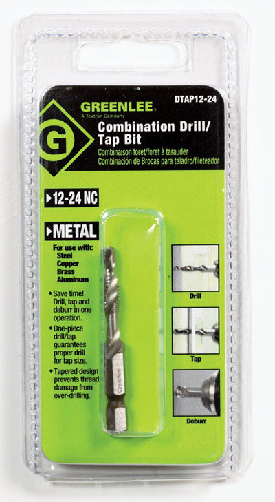 Greenlee High Speed Steel Drill and Tap Bit 12-24 1 pc