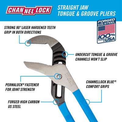 Channellock 16 in. Carbon Steel Tongue and Groove Pliers