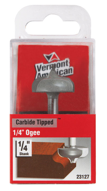 Vermont American 1-1/32 in. D X 1-1/32 in. X 1 in. L Carbide Tipped Ogee Router Bit