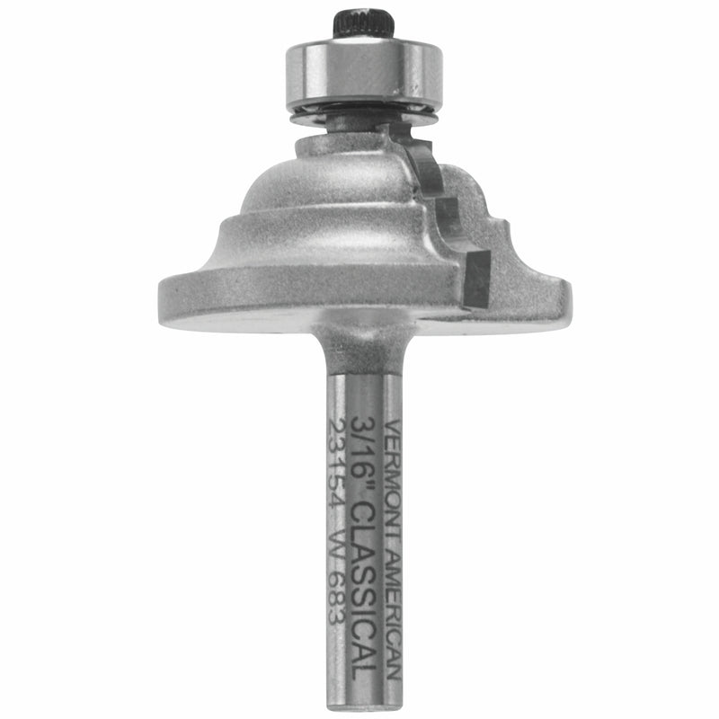 Vermont American 1-3/8 in. D X 3/16 in. X 2-1/4 in. L Carbide Tipped 2-Flute Classical Router Bit