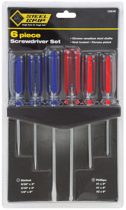 Steel Grip 6 pc Screwdriver Set