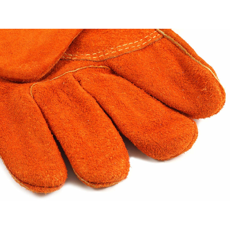 Forney 14 in. Leather Welding Gloves Orange L 2 pk