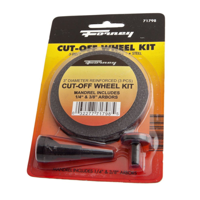 Forney 3 in. D X 7/8 in. Aluminum Oxide Cut-Off Wheel Kit 1 pc