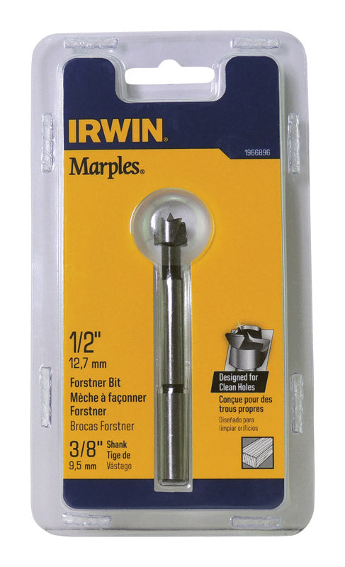 Irwin Marples 1/2 in. X 4 in. L Carbon Steel Forstner Drill Bit 1 pc