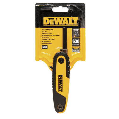 DeWalt Multi-Size Metric Fold-Up Locking Hex Key Set 8 pc