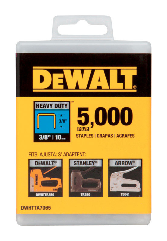 DeWalt T50 3/8 in. L 20 Ga. Narrow Crown Heavy Duty Staples 5000 pk