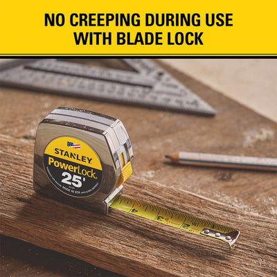 Stanley PowerLock 25 ft. L X 1 in. W Tape Measure 1 pk
