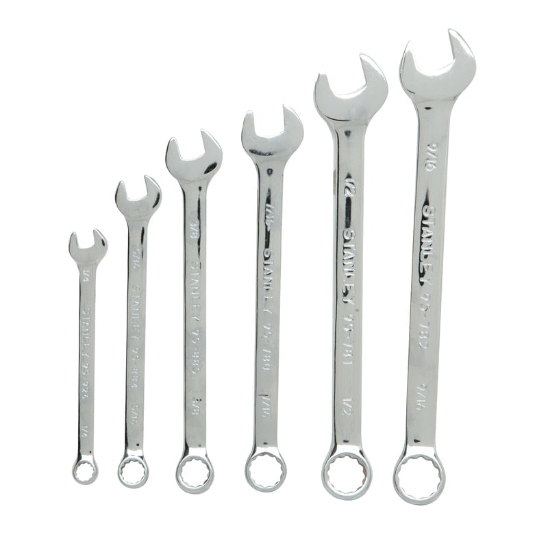 Stanley SAE Wrench Set Assorted in. L 6 pc