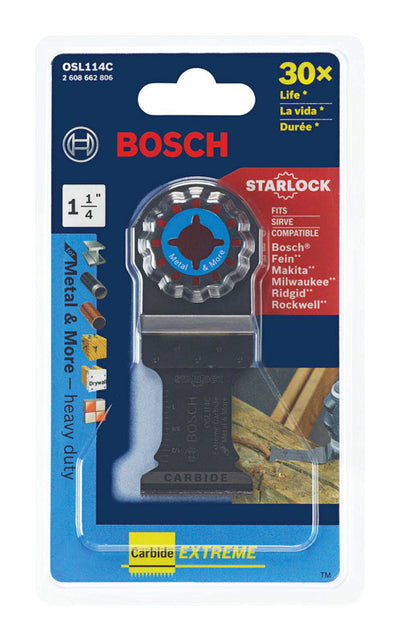 Bosch Starlock 1-1/4 in. X 4 in. L Carbide Plunge Blade 1 pk