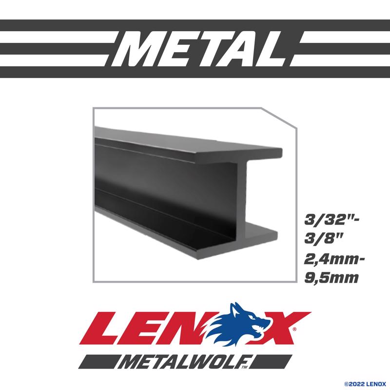 LENOX METALWOLF 4 in. Bi-Metal WAVE EDGE Reciprocating Saw Blade 14 TPI 5 pk