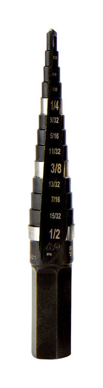 Klein Tools High Speed Steel Double Flute Step Drill Bit 1 pc