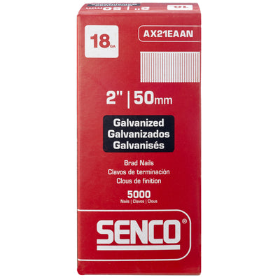 Senco 2 in. 18 Ga. Straight Strip Galvanized Brad Nails 5000 pk