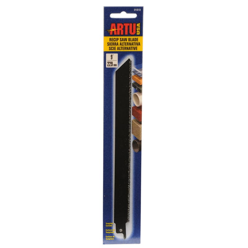 ARTU 9 in. Tungsten Carbide Reciprocating Saw Blade 12 TPI 1 pk