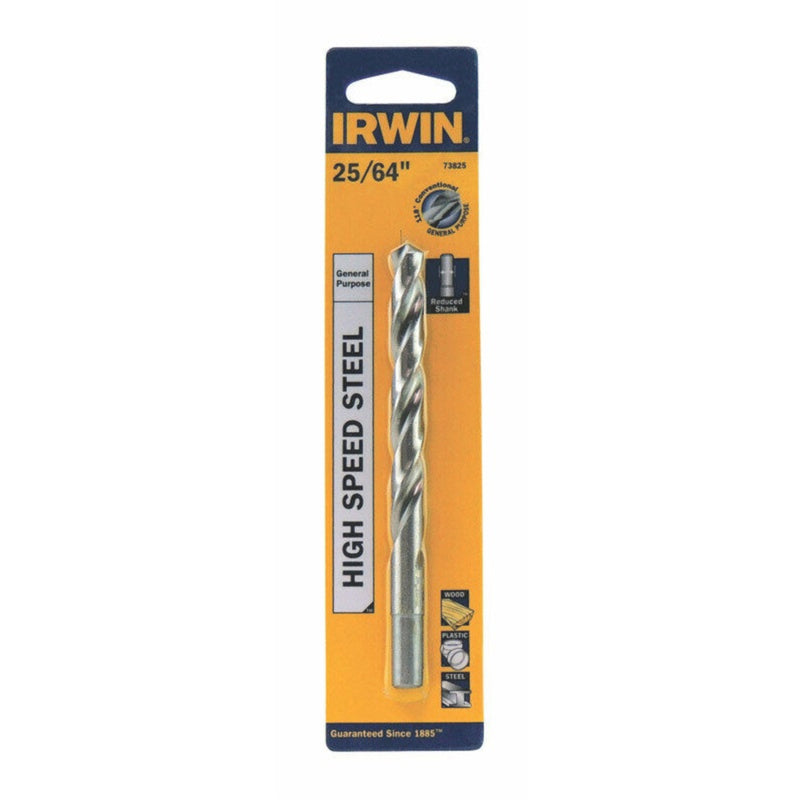 Irwin 25/64 in. X 5-1/8 in. L High Speed Steel Drill Bit 1 pc