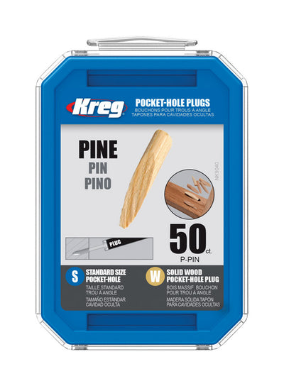 Kreg Round Pine Pocket-Hole Plug 0.375 in. D X 1.875 in. L 50 pk Brown
