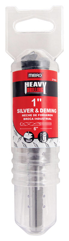MIBRO 1 in. X 6 in. L High Speed Steel Silver and Deming Drill Bit 1 pc
