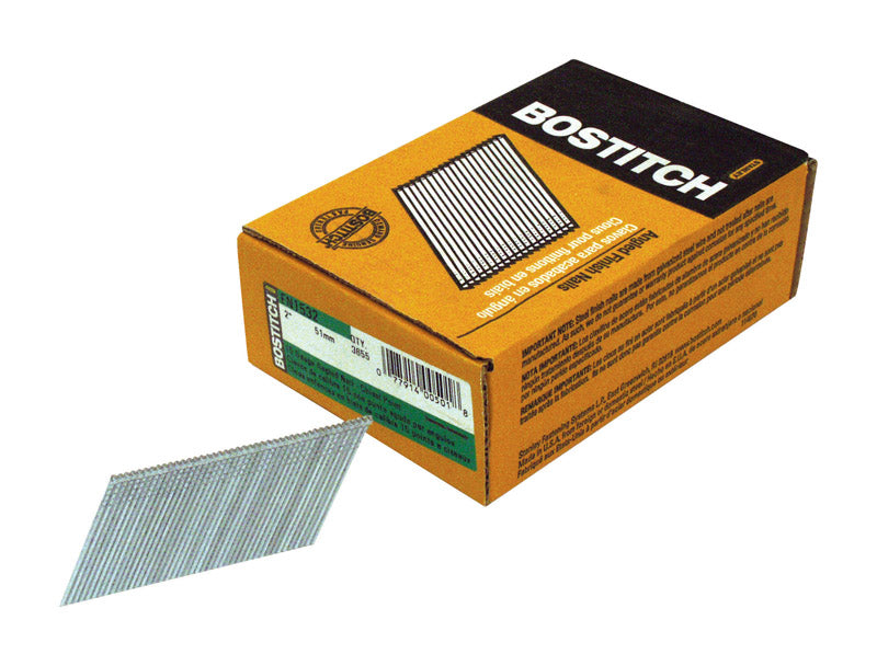 Bostitch 2 in. 15 Ga. Angled Strip Coated Finish Nails 25 deg 3655 pk