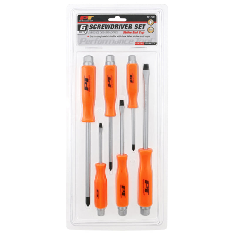 Performance Tool Hex Strike Cap Screwdriver Set 6 pc