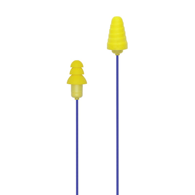 Plugfones Guardian Plus 26 dB Nylon/Silicone/Soft Foam Earplugs/Earphones w/Mic Yellow 1 pair