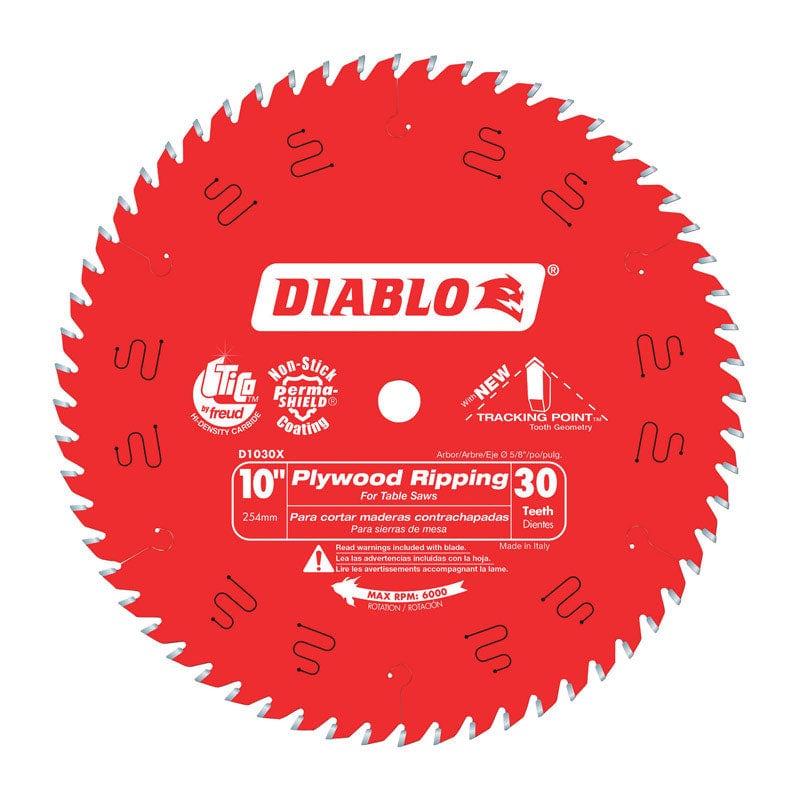 Diablo 10 in. D X 5/8 in. Plywood Ripping TiCo Hi-Density Carbide Saw ...