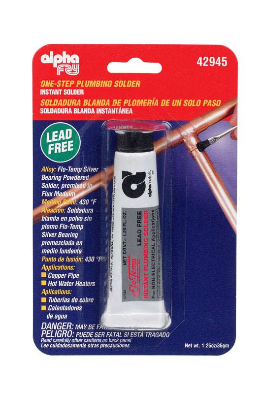 Alpha Fry 1.3 oz Lead-Free Plumbing Solder Silver-Bearing Alloy 1 pc