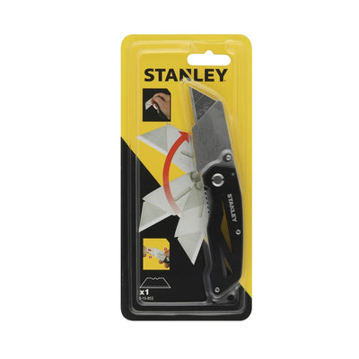 Stanley 5-3/4 in. Folding Fixed Utility Knife Black 1 pc