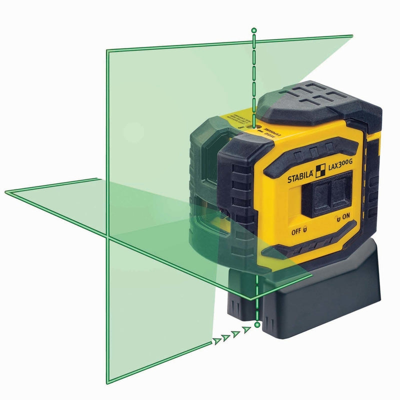 STABILA 4 beam Self Leveling LAX 300 G Laser Level Kit 50 ft. 5 pc