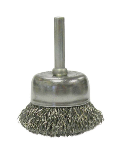 Weiler Vortec Pro 2 in. D X 1/4 in. Crimped Steel Crimped Wire Cup Brush 13000 rpm 1 pc