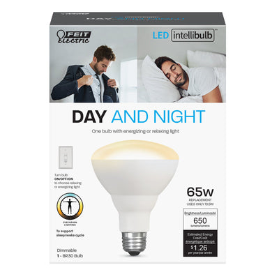 Feit Electric Intellibulb BR30 E26 (Medium) LED Smart Bulb Color Changing 65 Watt Equivalence 1 pk