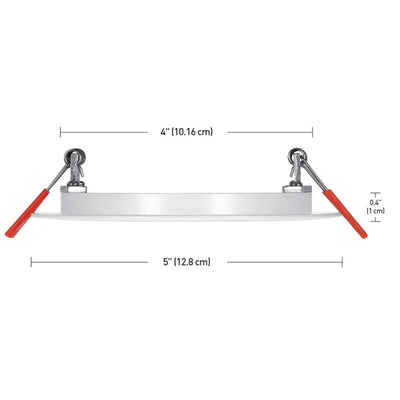 Globe Electric Ultra Slim Energy Star Frost White 4 in. W Metal LED Canless Recessed Downlight 9 W