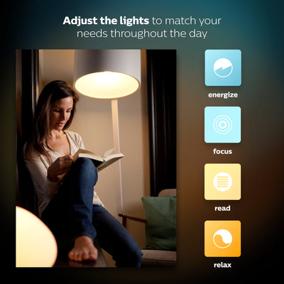 Philips Hue A19 E26 (Medium) Smart WiFi LED Bulb Color Changing 60 Watt Equivalence 1 pk