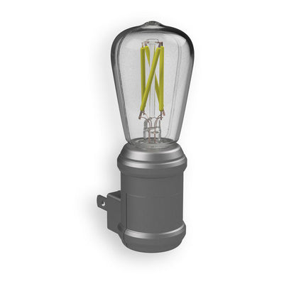 Westek Automatic Plug-in Vintage Edison Aged Nickel LED Night Light