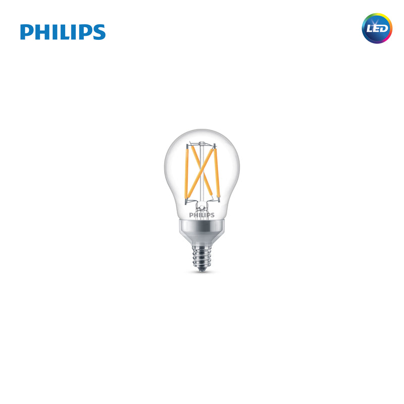 Philips A15 E12 (Candelabra) LED Bulb Soft White 40 Watt Equivalence 2 pk