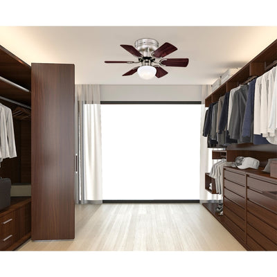 Westinghouse Petite 30 in. Brushed Nickel Brown LED Indoor Ceiling Fan