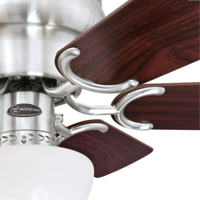 Westinghouse Petite 30 in. Brushed Nickel Brown LED Indoor Ceiling Fan