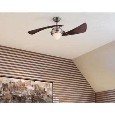 Westinghouse Harmony 48 in. Brushed Nickel Brown LED Indoor Ceiling Fan