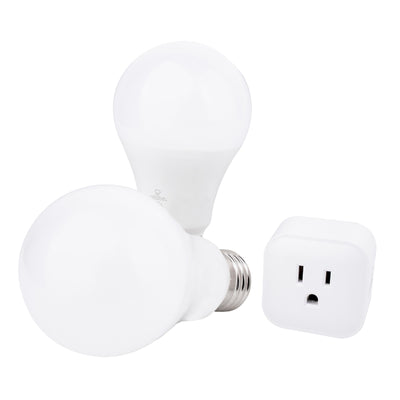 Globe Electric A19 E26 (Medium) Smart WiFi LED Bulb Kit Tunable White 60 Watt Equivalence 3 pk