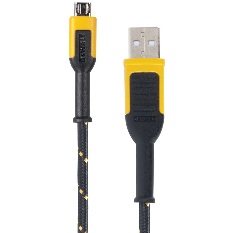 DeWalt Micro to USB Cable 4 ft. Black/Yellow