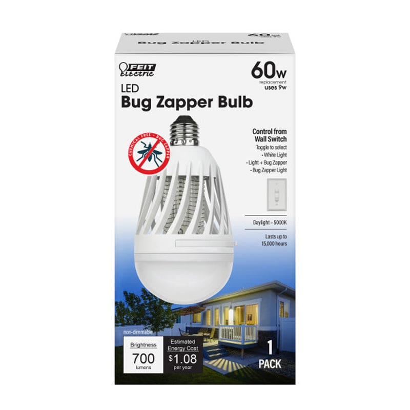 Feit Electric A19 E26 (Medium) LED Bug Zapper Bulb Daylight 60 Watt Equivalence 1 pk